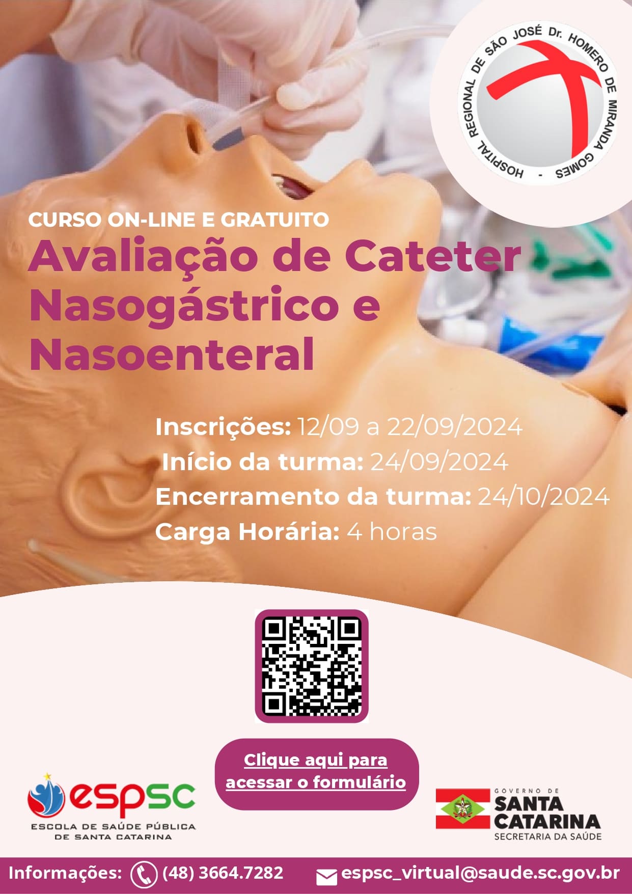 FLYER CURSO AVALIAÇÃO DE CATETER NASO ACN11