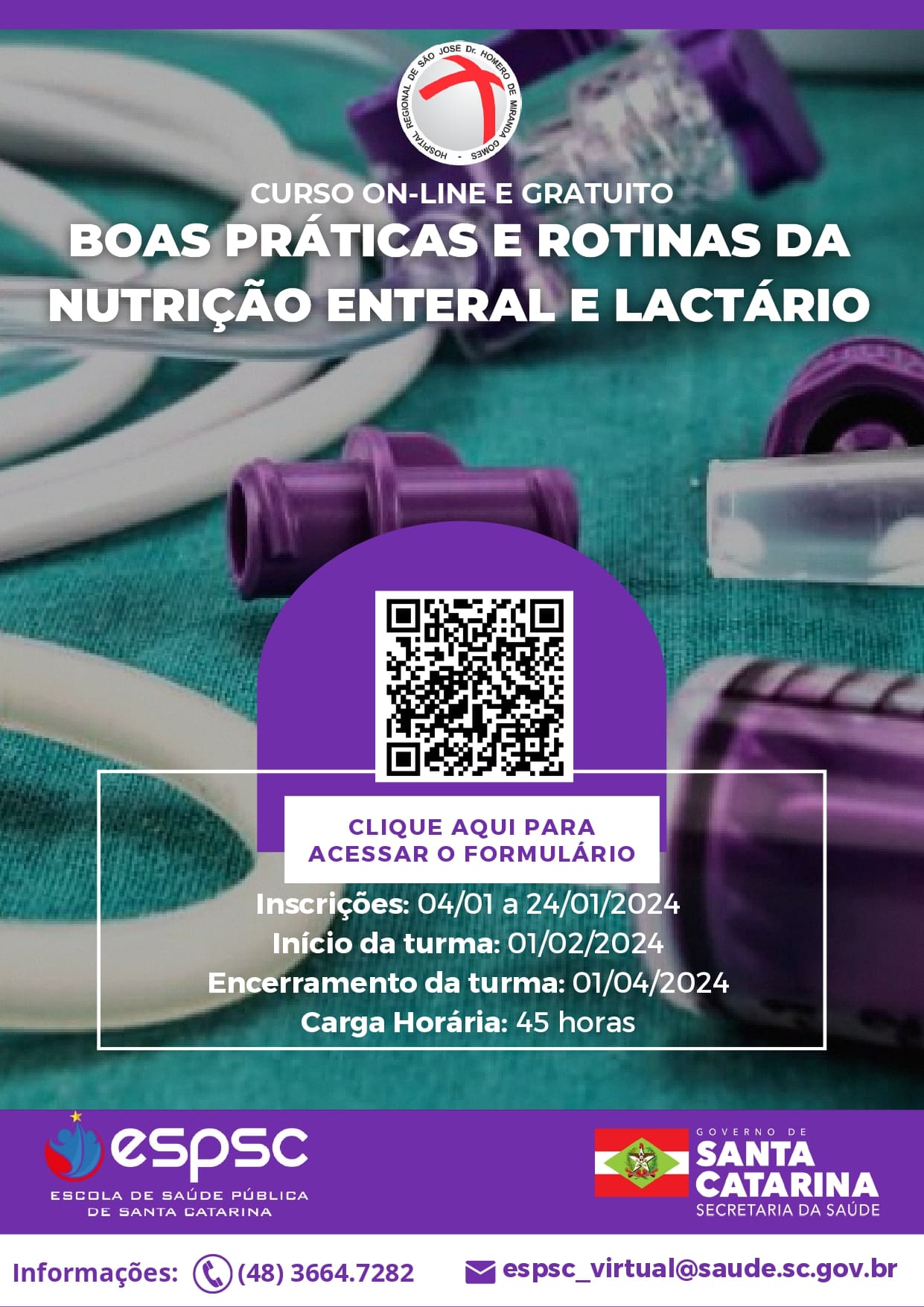 FLYER CURSO Boas Práticas e Rotinas da Nutrição Enteral e Lactário 5ªT