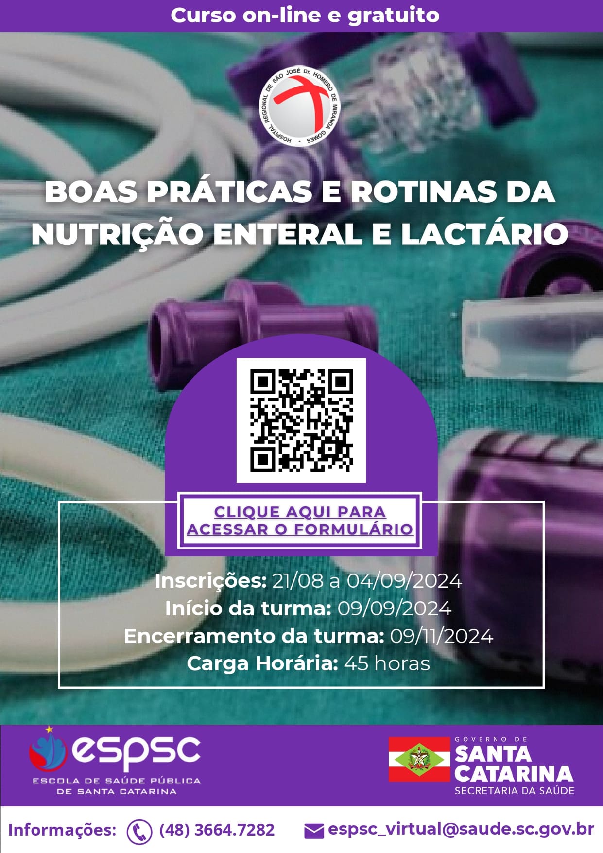 FLYER CURSO Boas Práticas e Rotinas da Nutrição Enteral e Lactário 7T