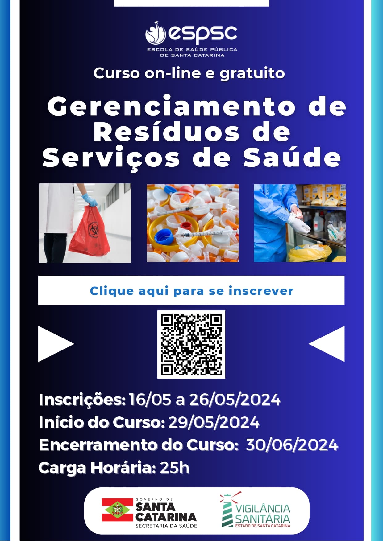 FLYER CURSO GERENCIAMENTO DE RESÍDUOS