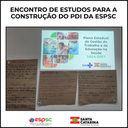 ENCONTRO DE ESTUDOS PARA A CONSTRUÇÃO DO PDI DA ESPSC