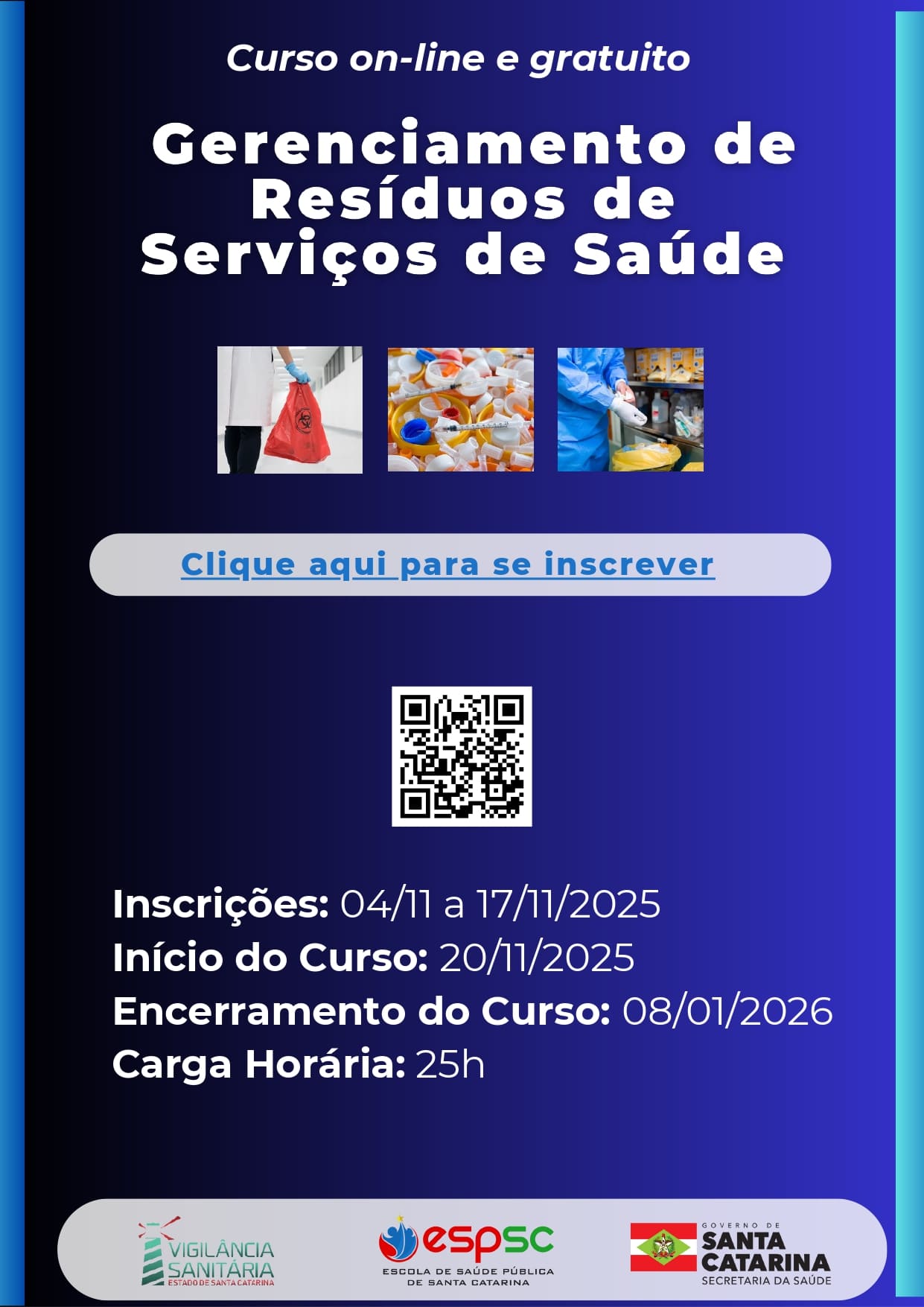 FLYER CURSO GERENCIAMENTO DE RESÍDUOS GRS05
