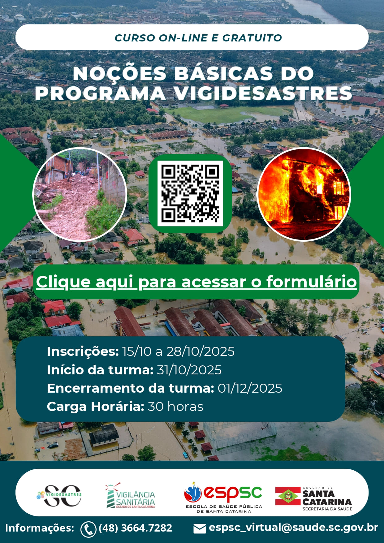 FLYER NOÇÕES BÁSICAS DO PROGRAMA VIGIDESASTRESSC