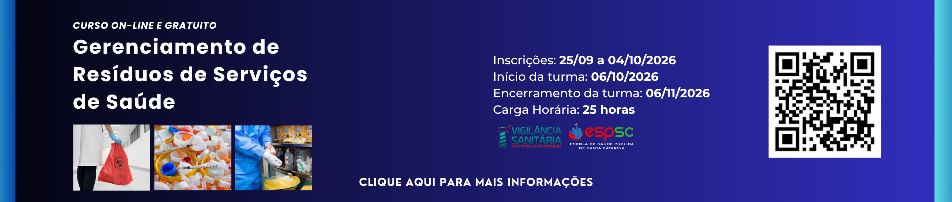  CURSO GERENCIAMENTO DE RESÍDUOS DE SERVIÇOS DE SAÚDE - 7T