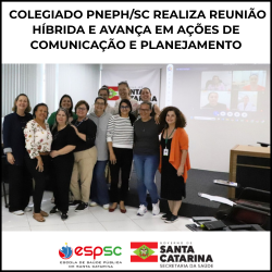 COMISSÃO PERMANENTE DO COLEGIADO PNEPH/SC REALIZA REUNIÃO HÍBRIDA